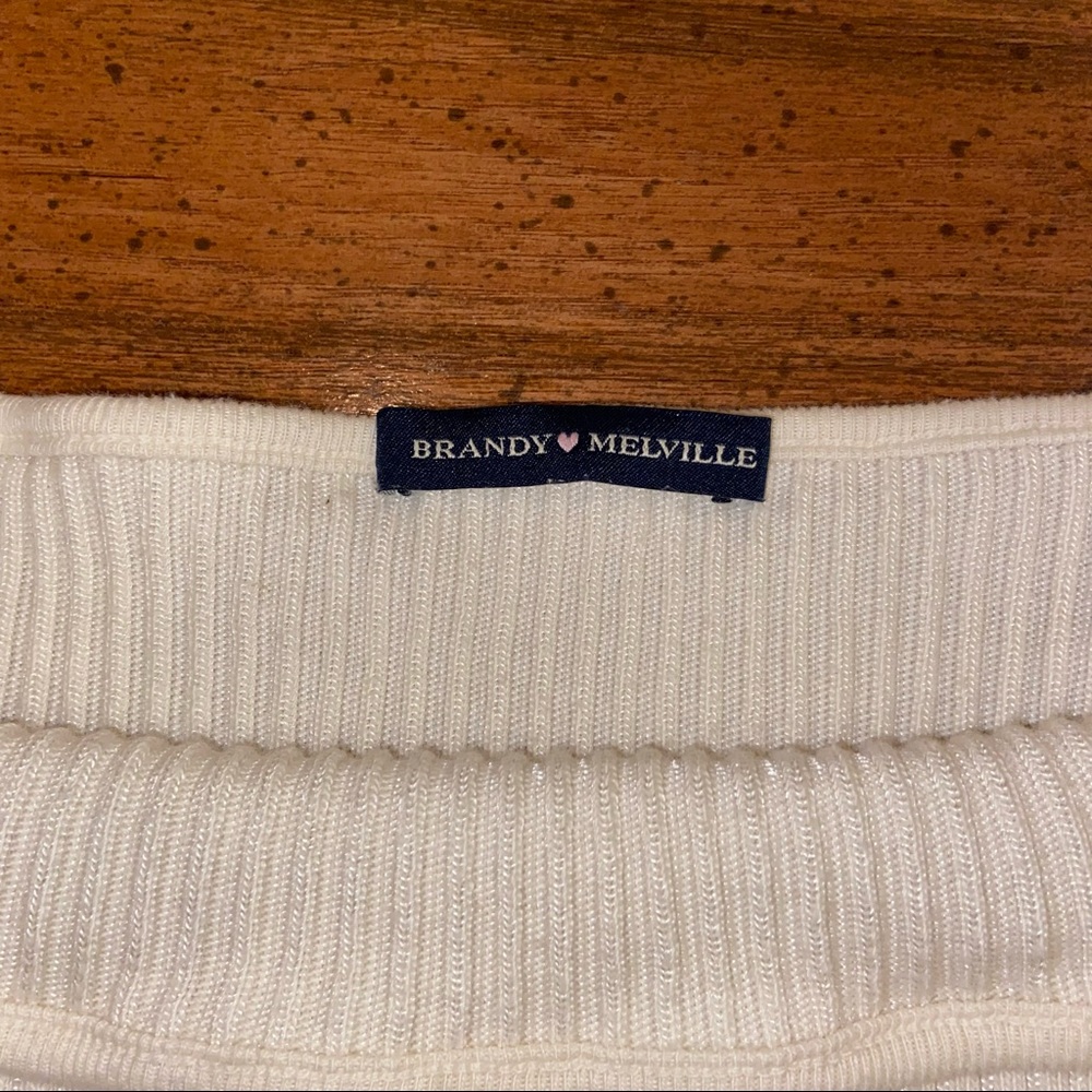 Brandy Melville cream faye rib tank